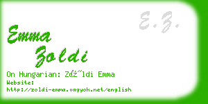 emma zoldi business card